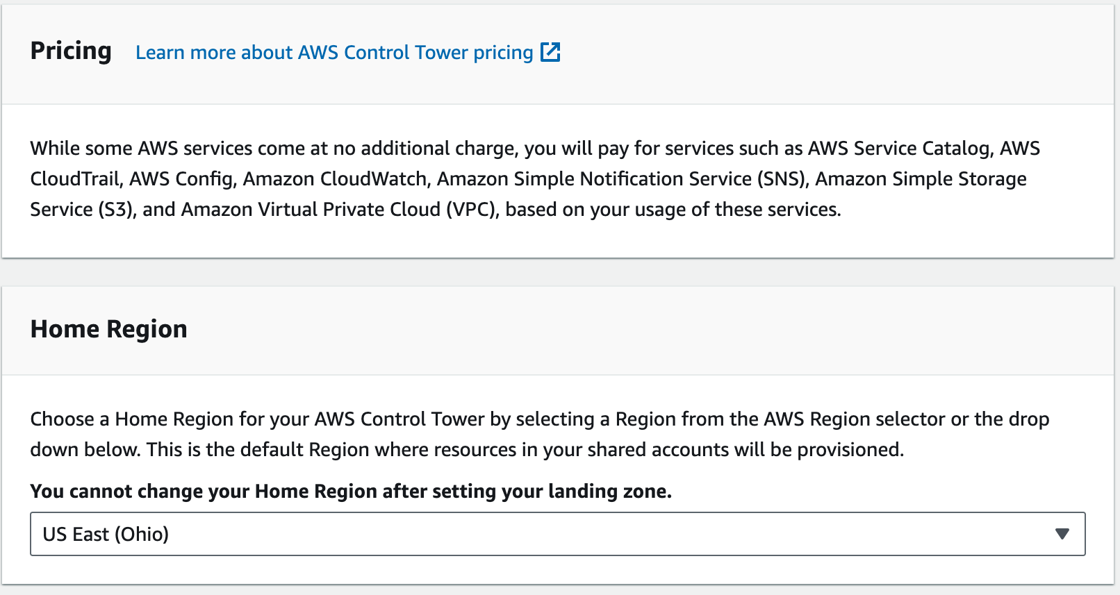 Pricing and Home Region