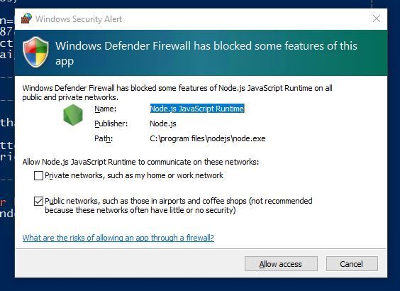 Windows Security Alert