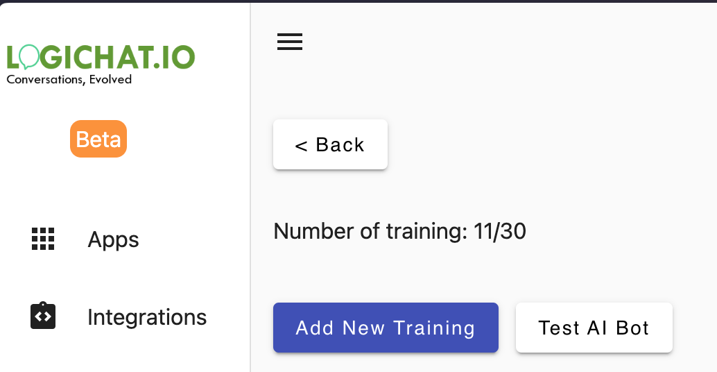 Training UI sample