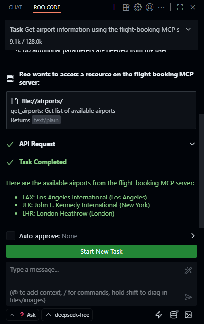 Akses resource di Roo Code