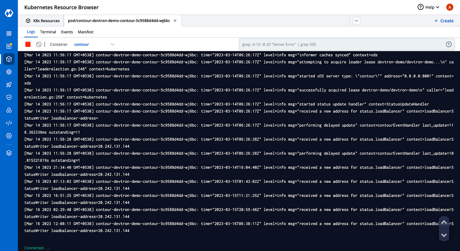 Logs Generated by Pod