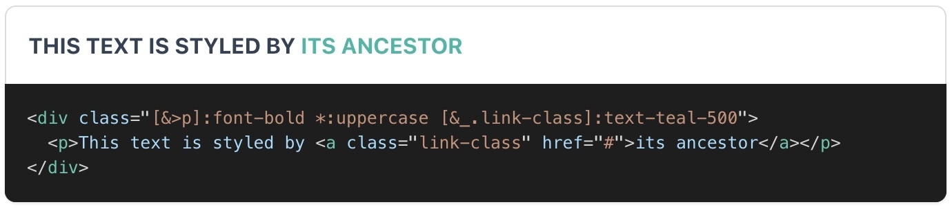 Styling children from parent element