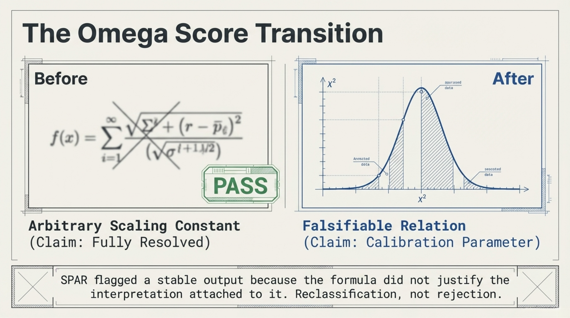 The Omega Score Transition