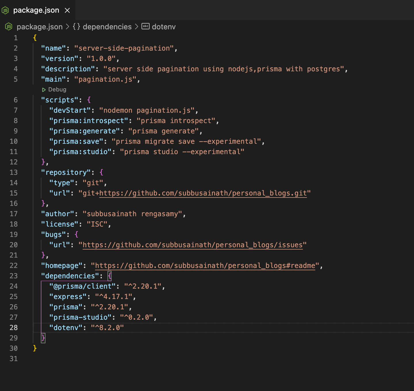 Package.json