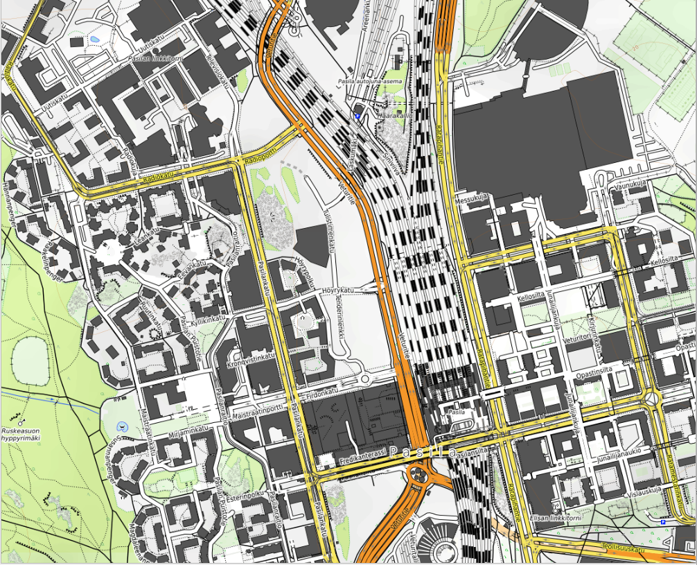 screenshot of OpenTopoMap base layer in QGIS