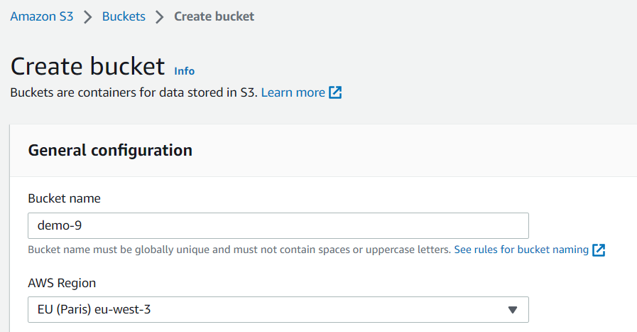 Create a bucket