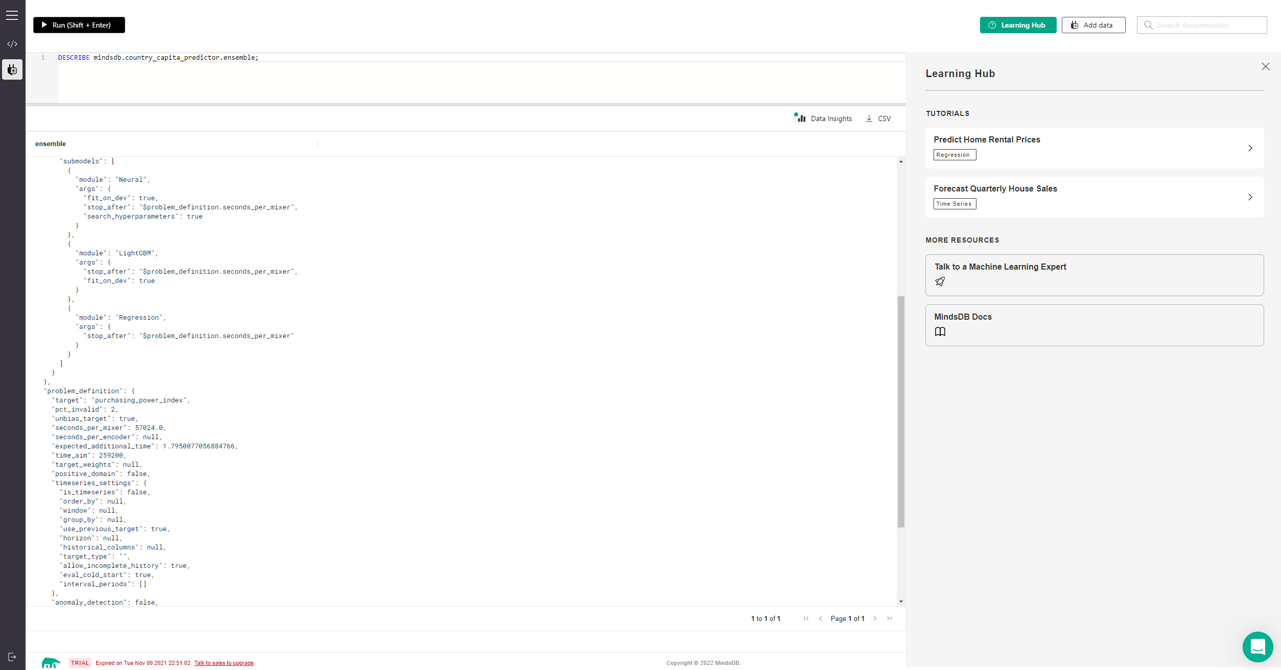 Ensemble Description