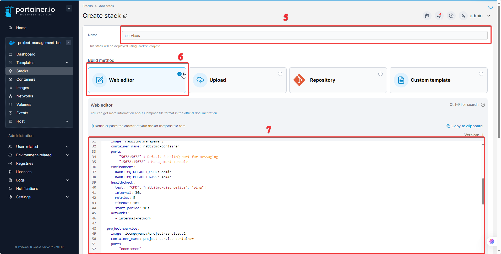 stack editor