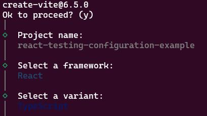 terminal with commands