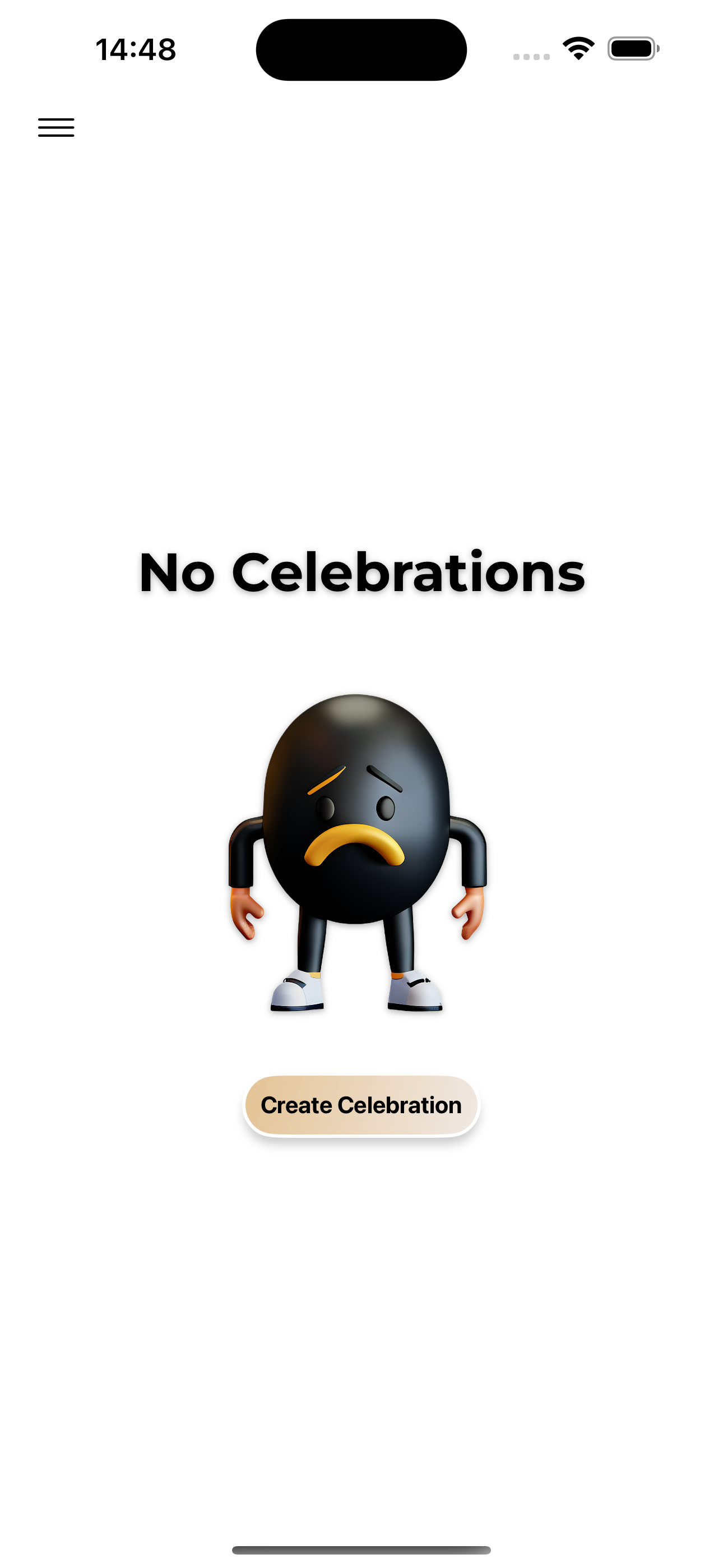 No Celebrations Screen
