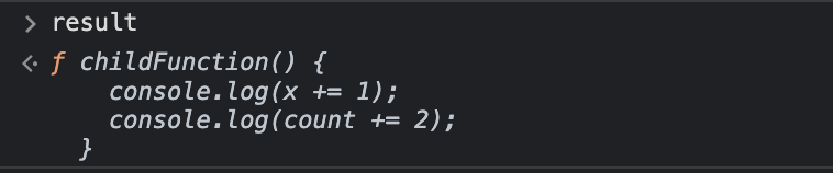 Code Snippet for result