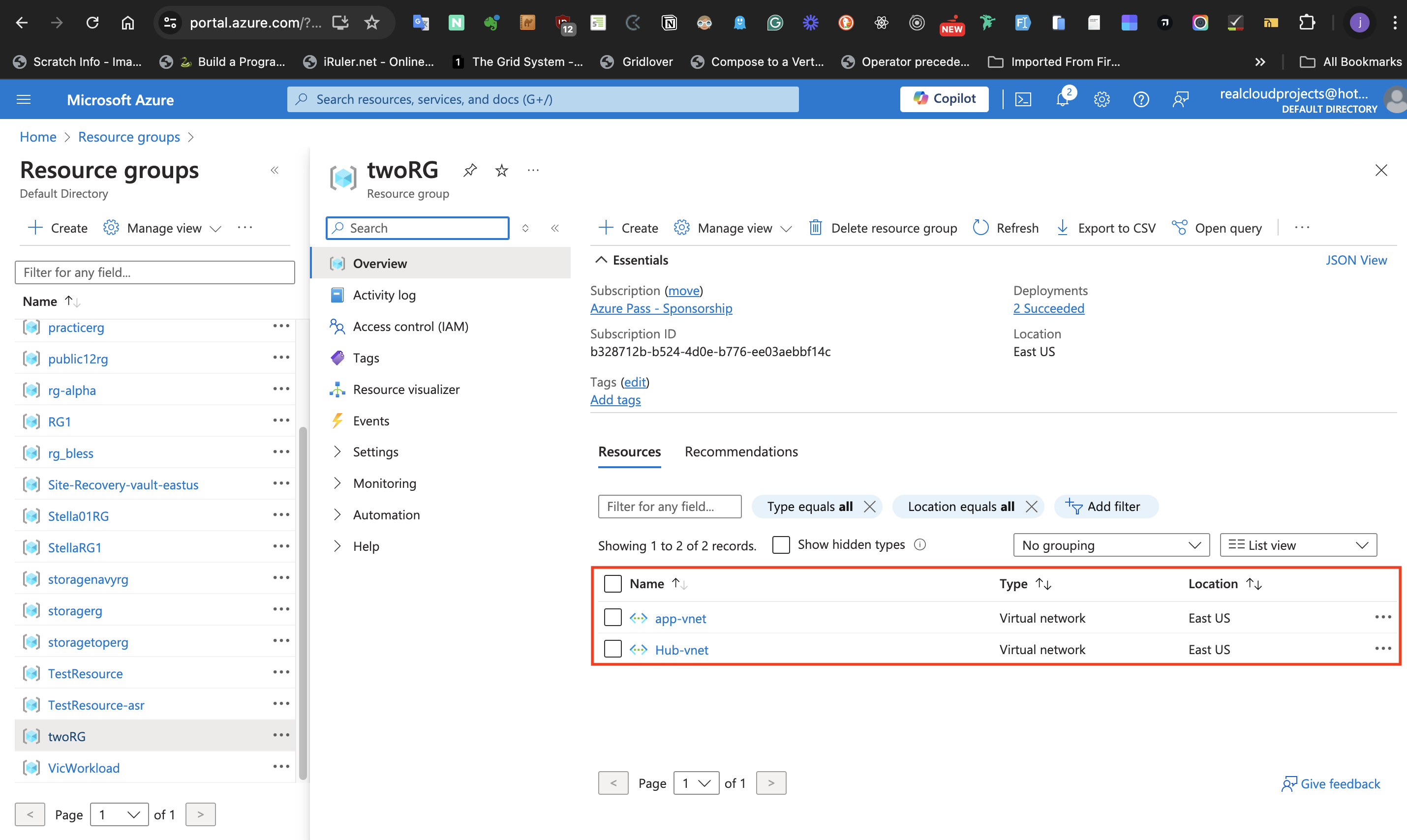 The virtual networks