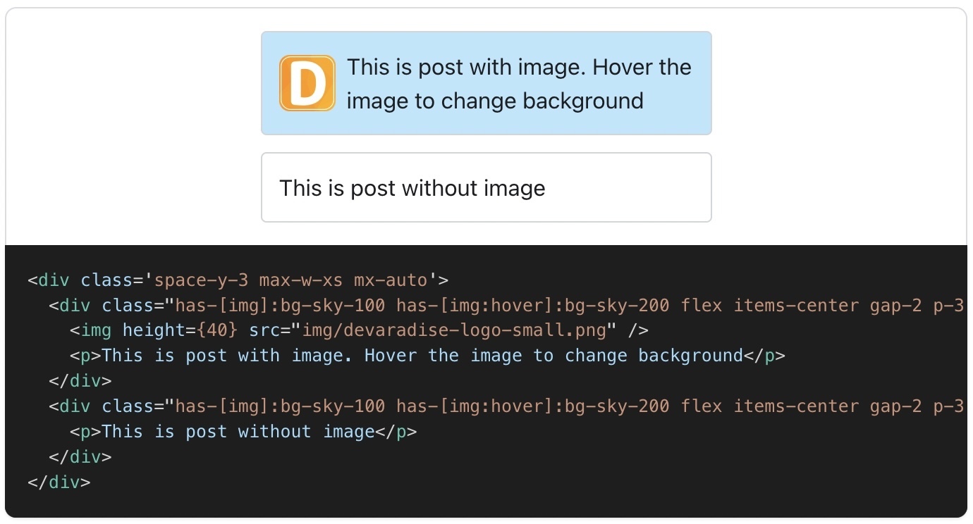 Styling based on descendant