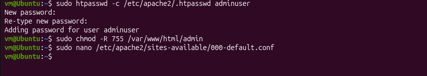 htpasswd 用户创建和 chmod