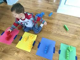 Image of a child learning about colours.