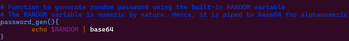 Helper Functions - Random Password Generator