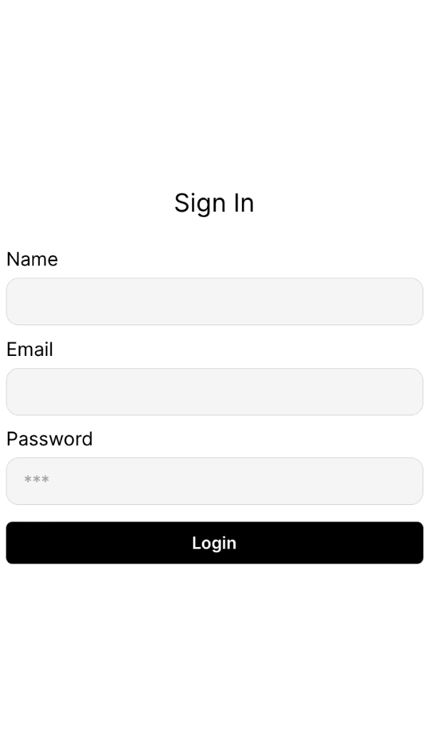 login page