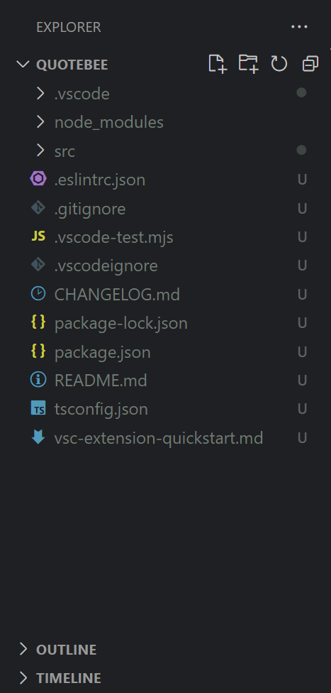 VS Code extension structure