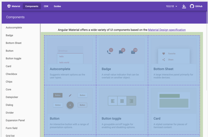 Imagen de Angular material