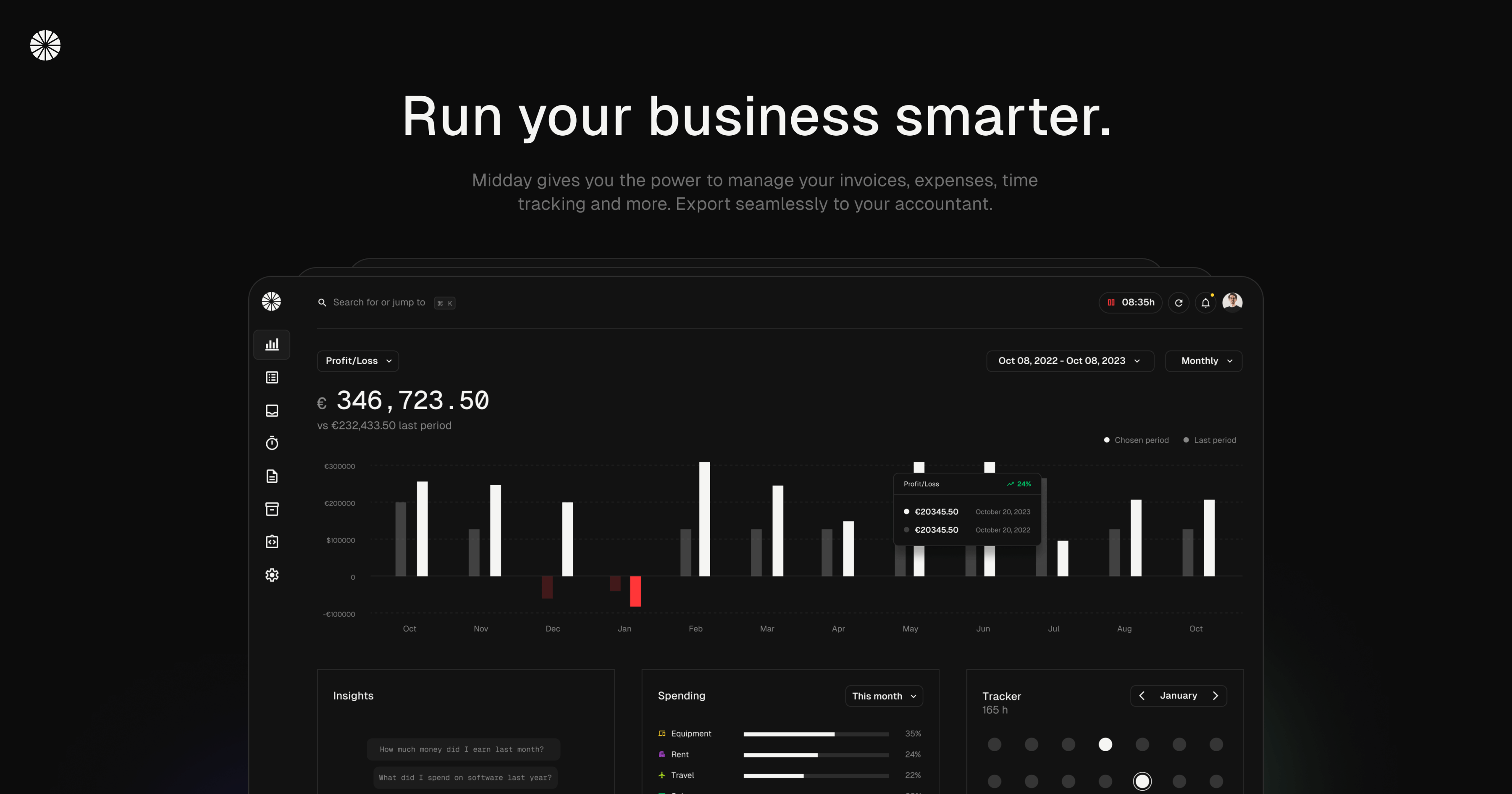 Screenshot of Midday