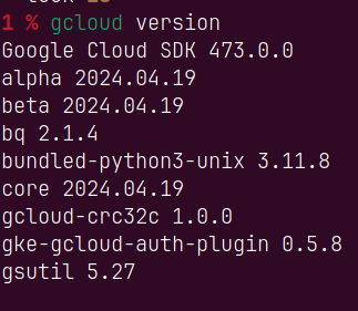 gcloud version