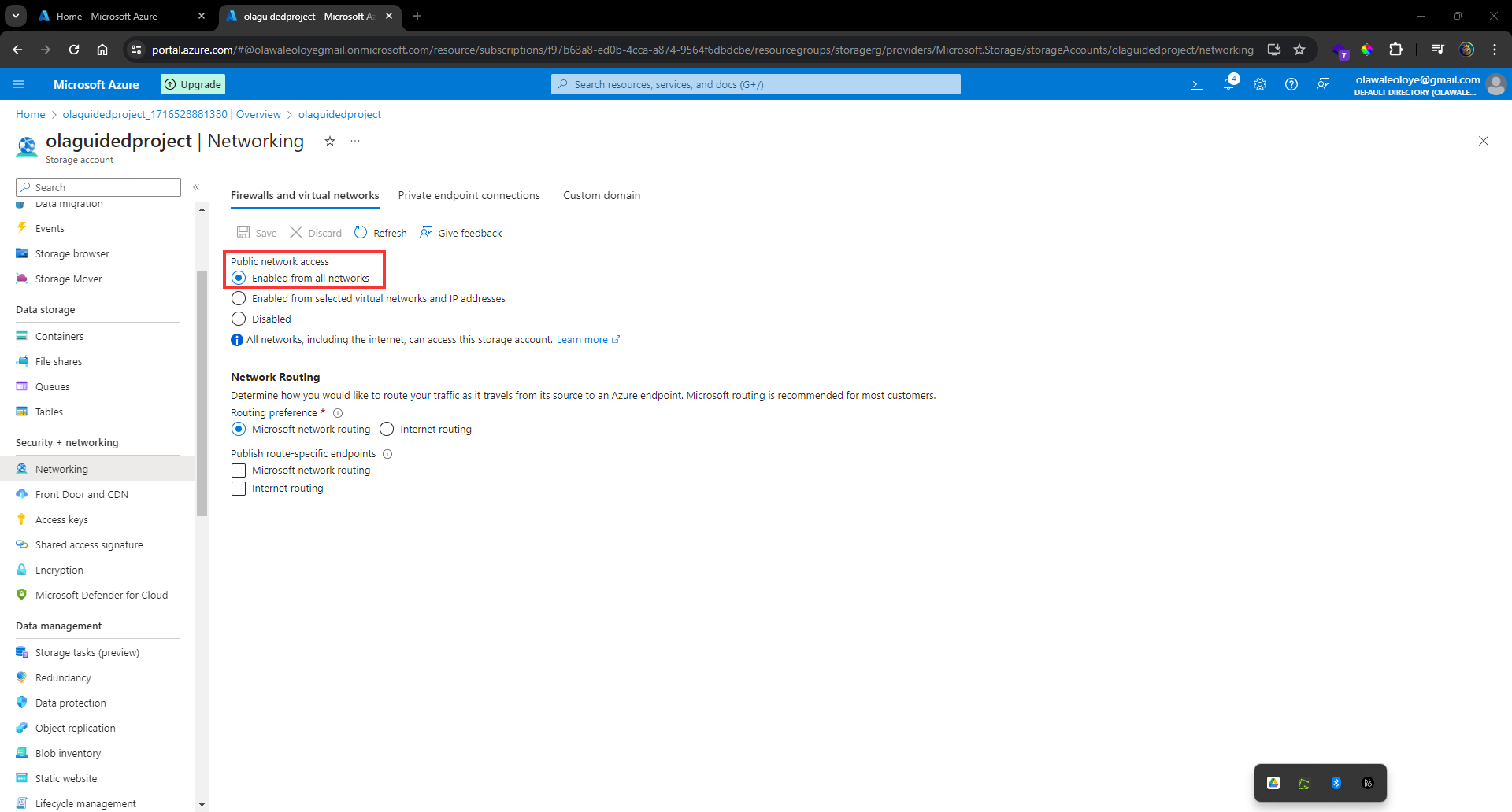Public network access