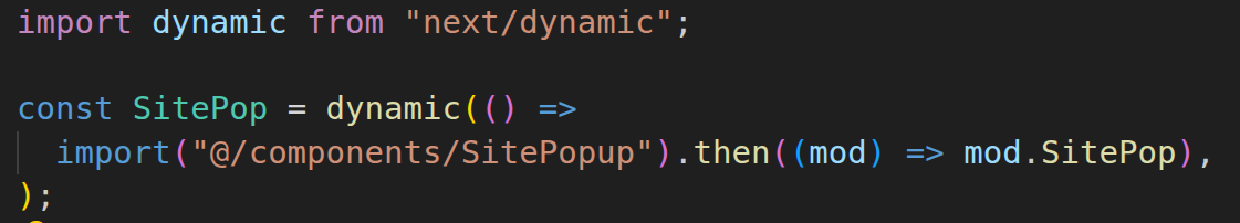 Dynamic import