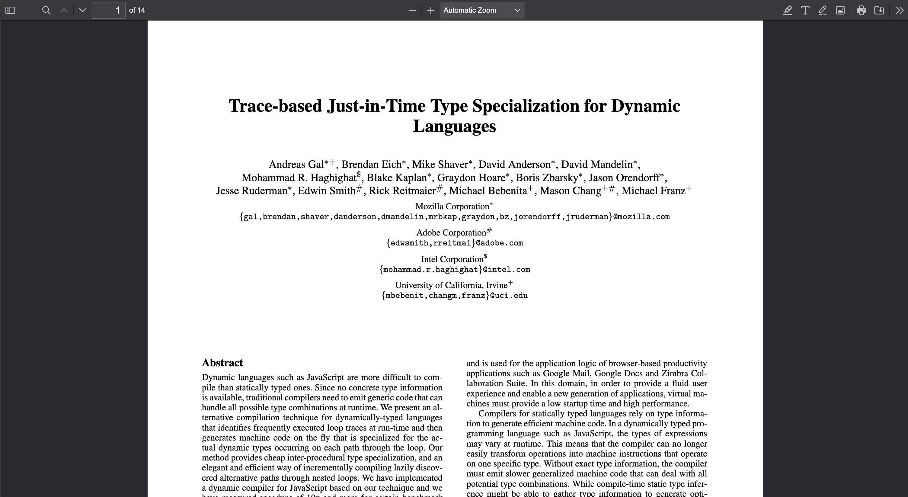 Screenshot of PDF.js