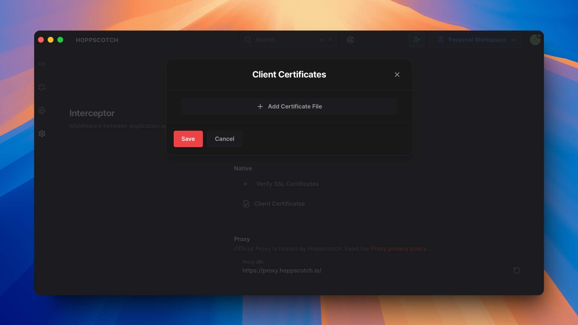 Client Certificates on Hoppscotch