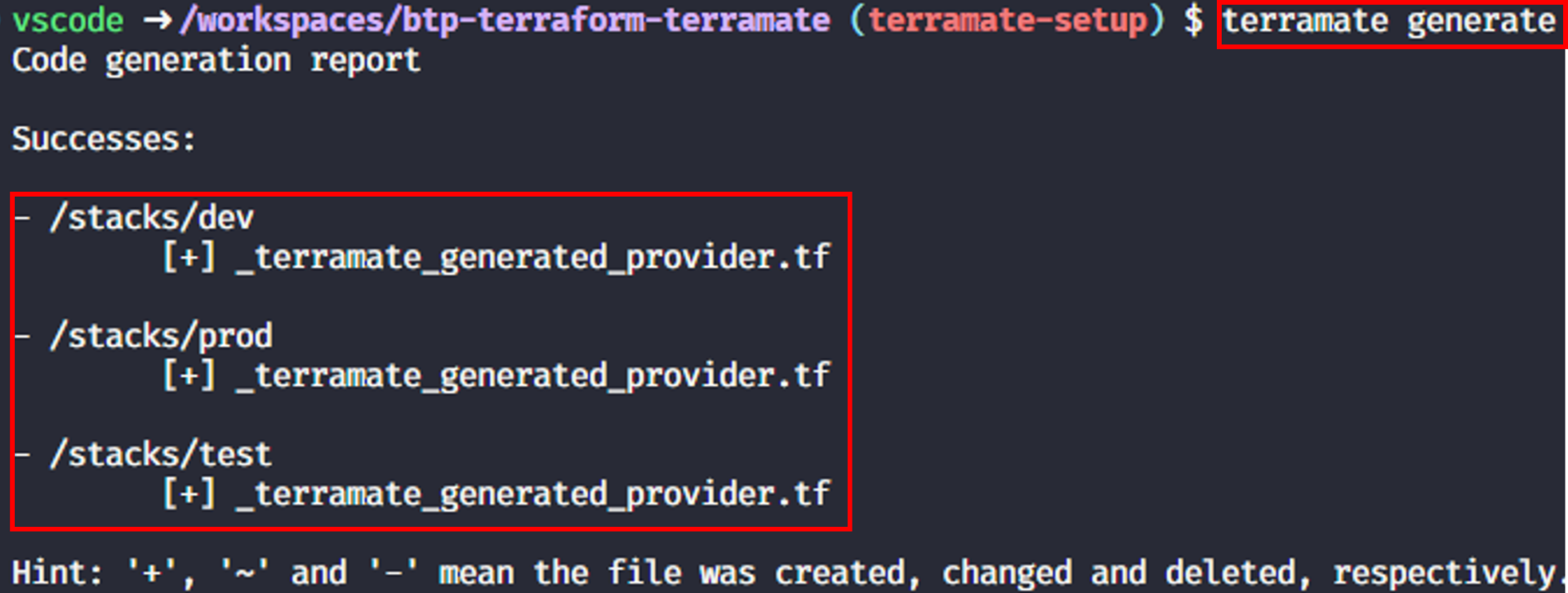 Terramate generate output for provider