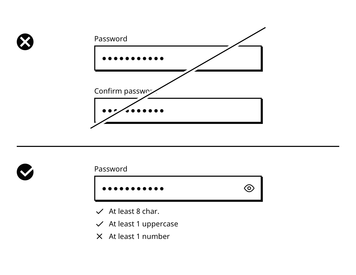 Delete the password confirmation field