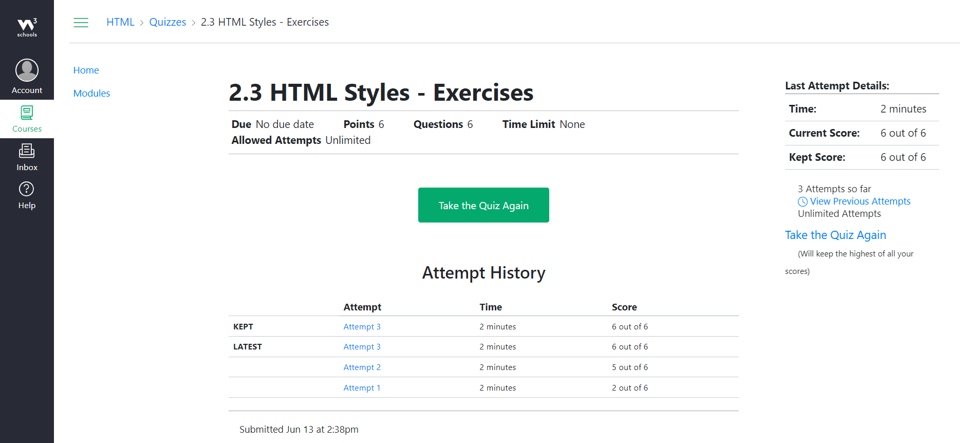 w3schools course fourth quiz