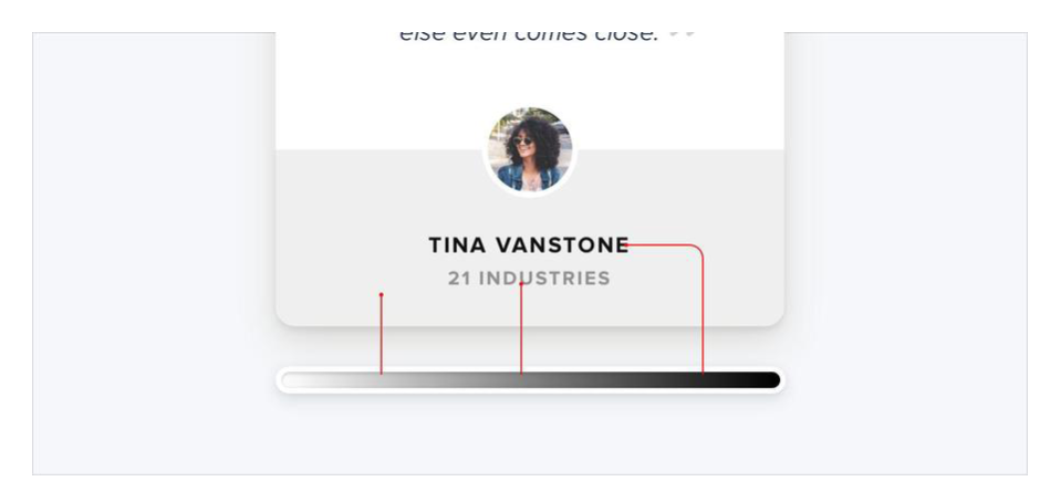 Gray text over colored background right