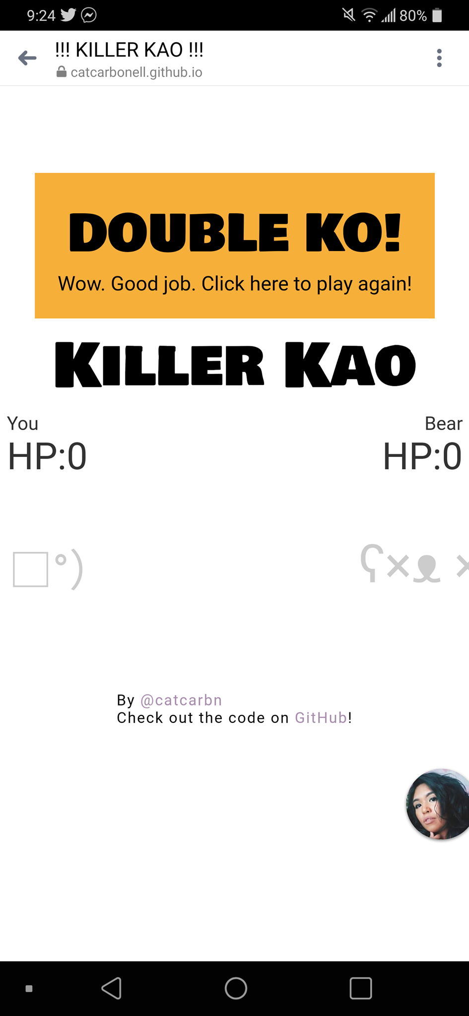 The kaomoji were off-screen thus indicating that the battlefield wasn't adjusting to the viewport properly.