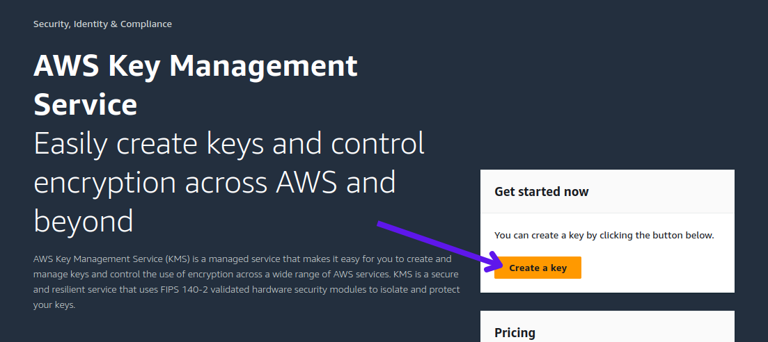 Create key image on management console