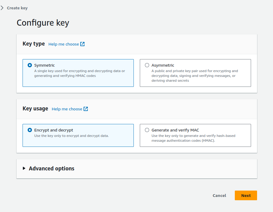 Configure key image on management console
