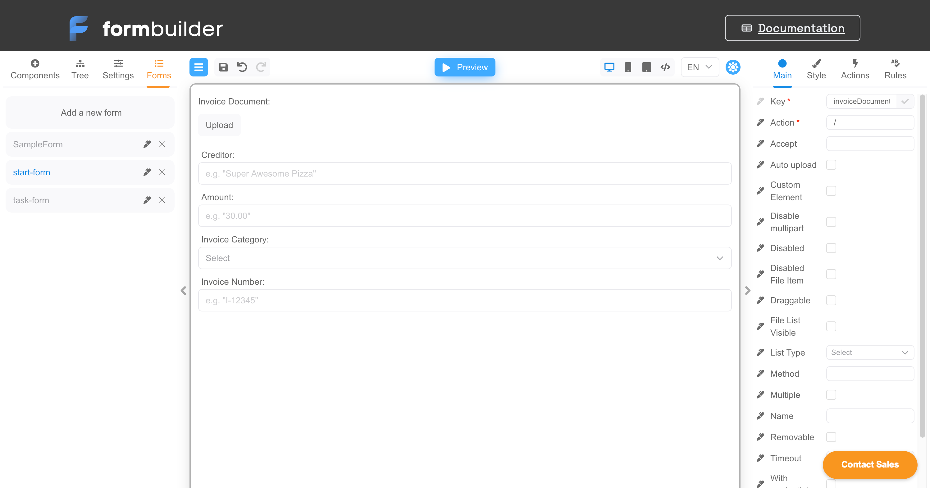 Optimajet Form Engine