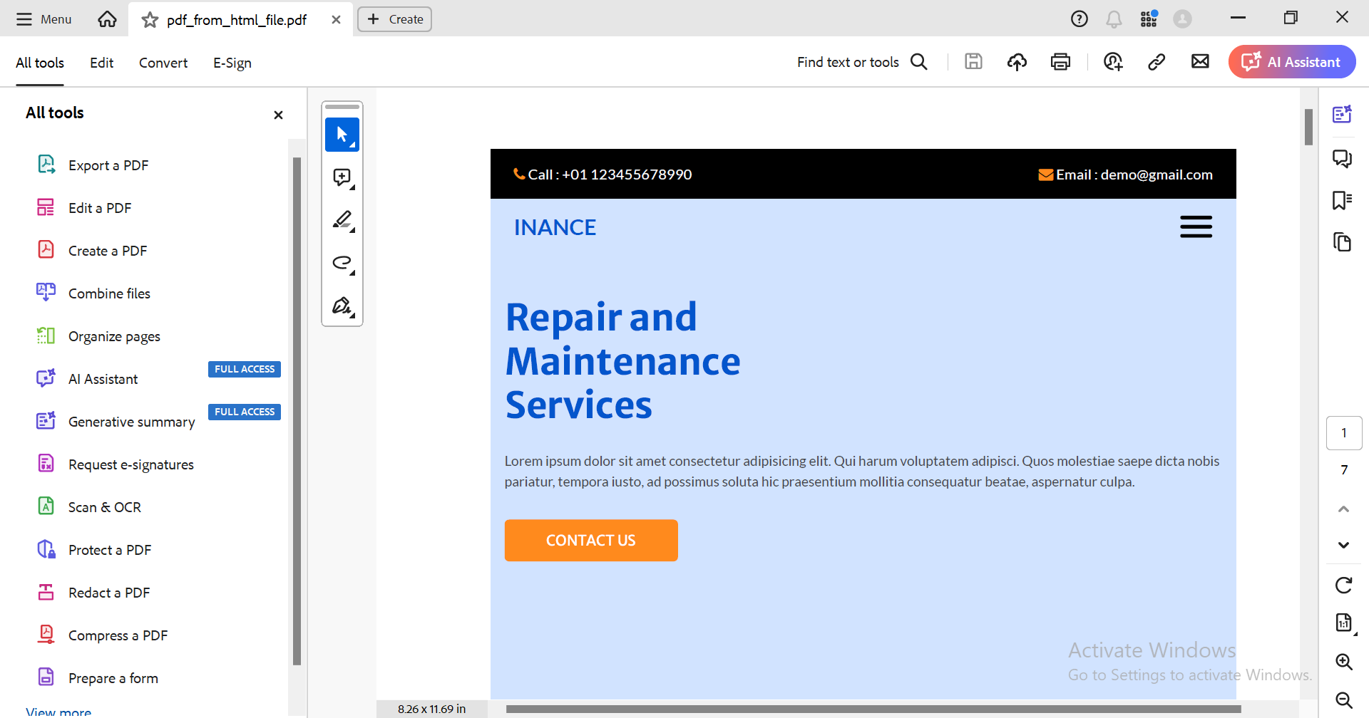 Generate PDF Files - Output