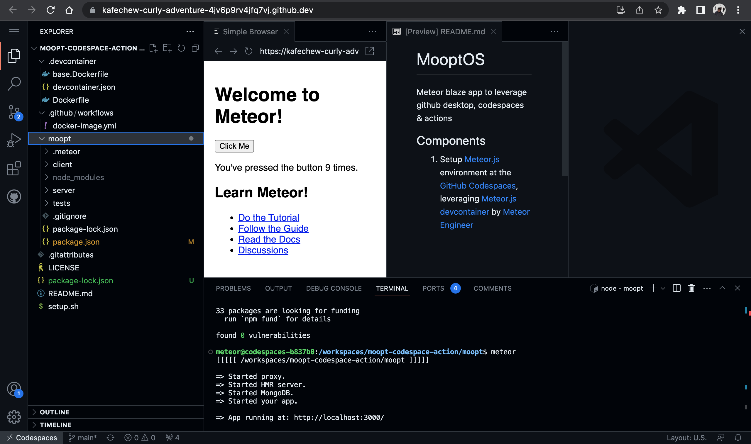 Meteorjs Example Hello app