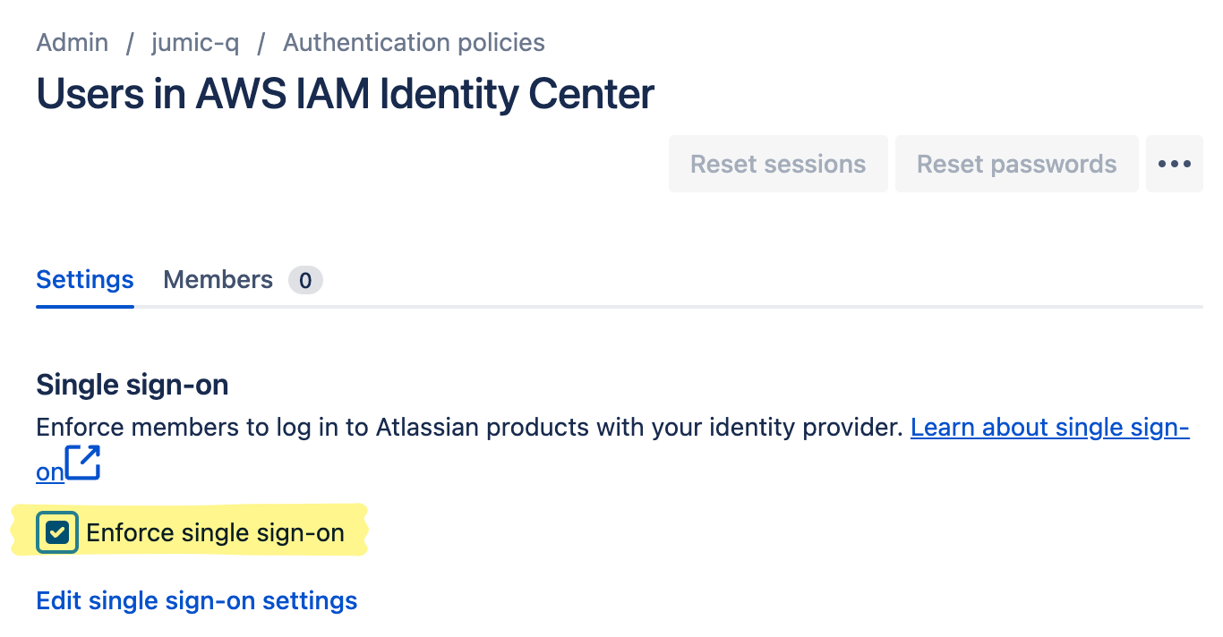 Enforce single sign-on