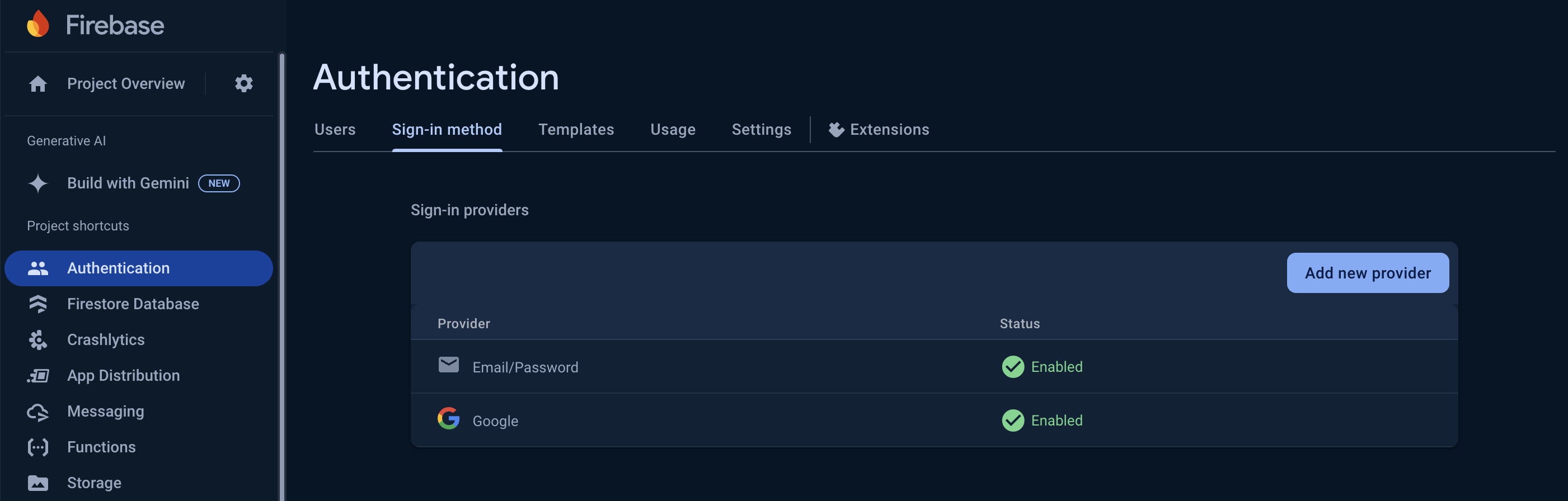 Firebase authentication