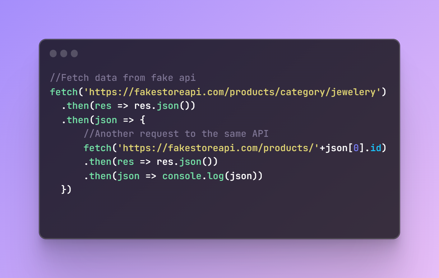 Ejemplo de promesa con then