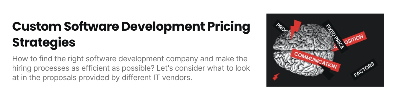 Custom software development pricing strategies
