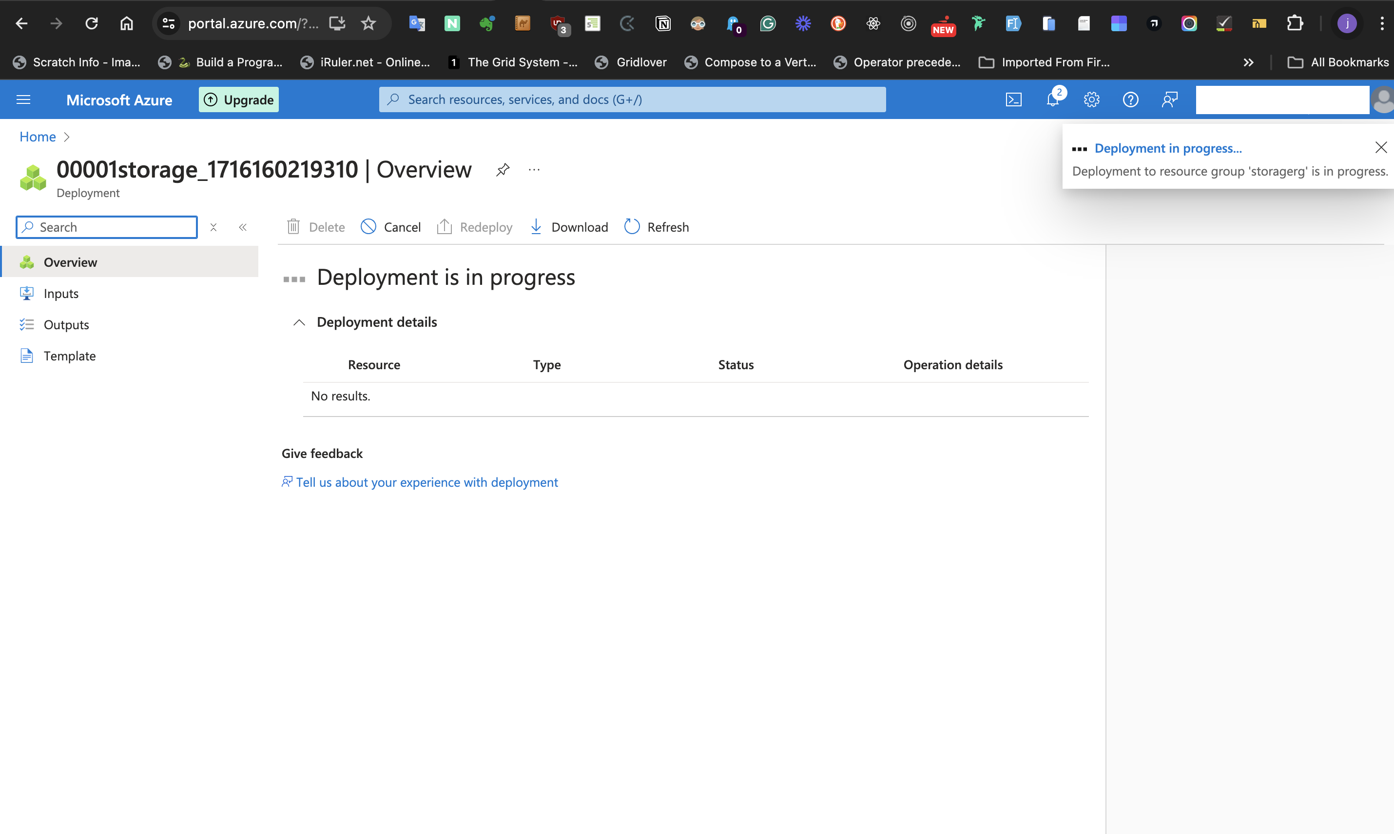 deployment in progress