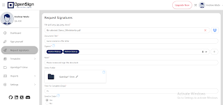 OpenSign Request Signature