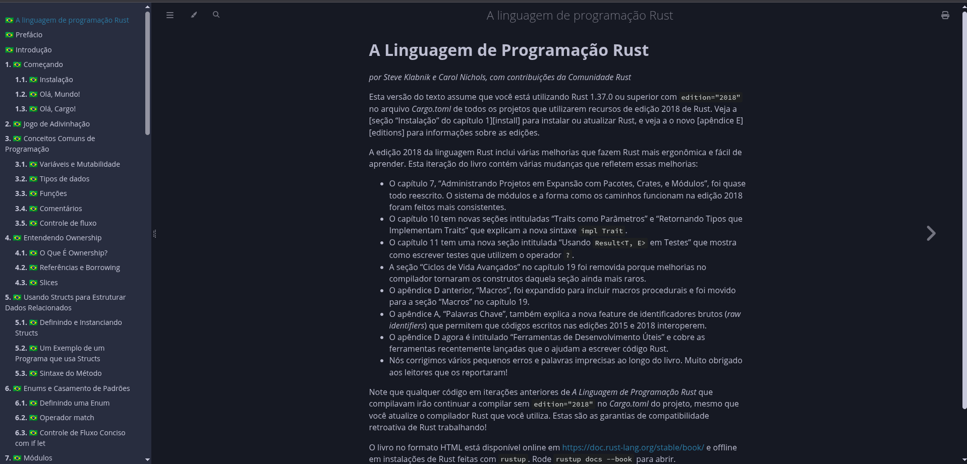 Book running in HTML