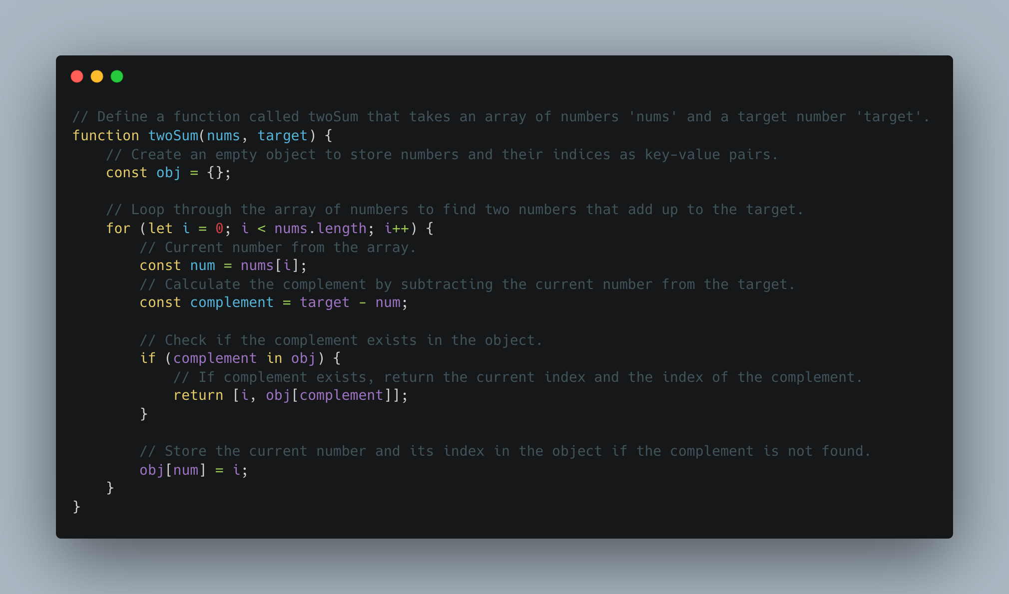 Image of the twosum walk through