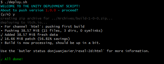 Deploy script in action