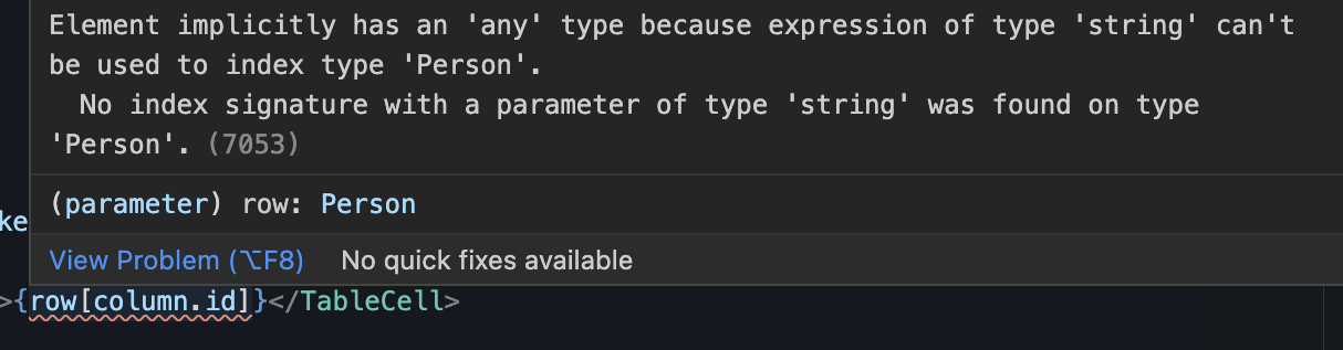 TS error - wrong array index