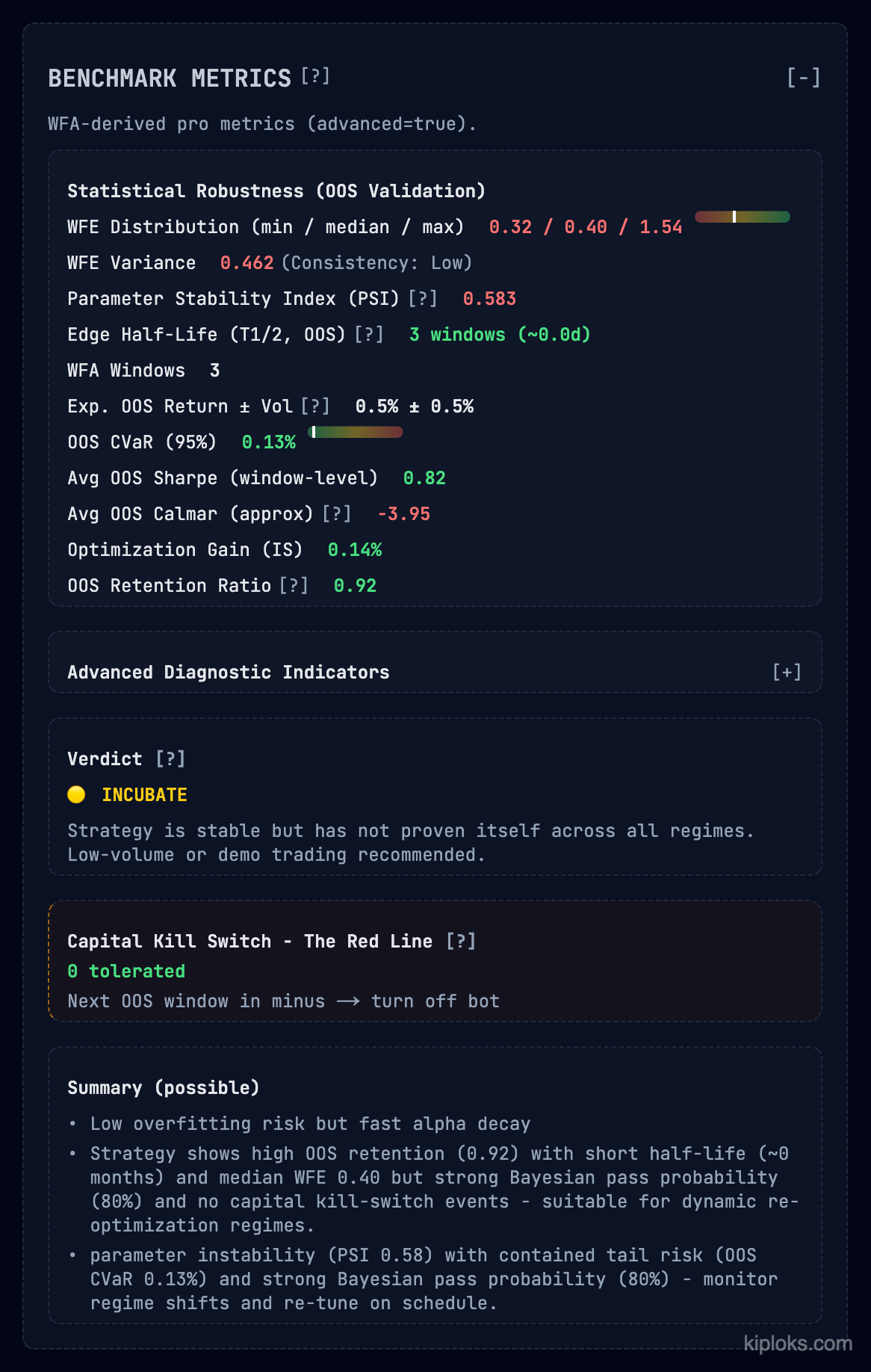 Benchmark Metrics 스크린샷